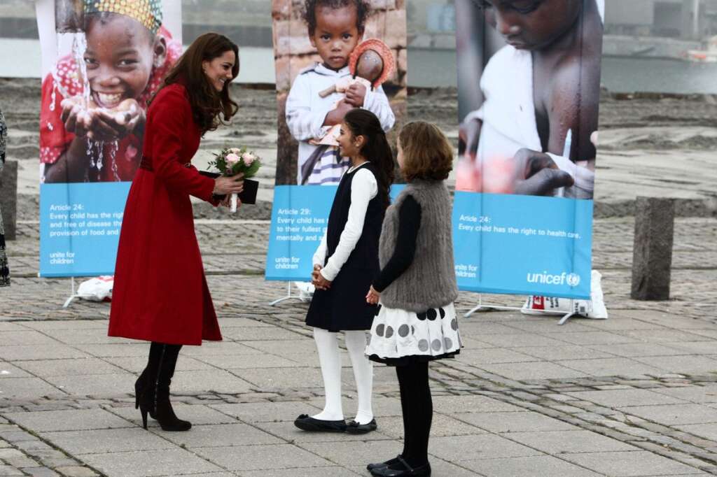 Duke and Duchess of Cambridge visit Denmark - The Duchess of Cambridge meets with youngsters during her visit to the UNICEF Supply Division Centre, as the Duke and Duchess of Cambridge take part in their first joint humanitarian mission.