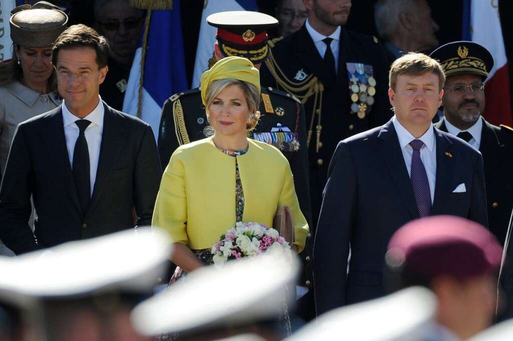 Le roi des Pays-Bas également présent - Le roi des Pays-Bas Willem-Alexander et la reine Maxima ont assisté à l'hommage aux soldats néerlandais à Arromanches.