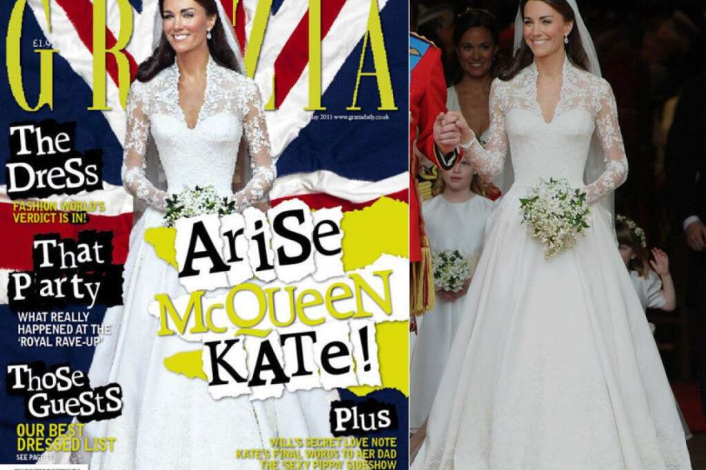 Kate Middleton el día de su boda estaba muy mona. Pero 'Grazia' la quería con cintura más estrecha -