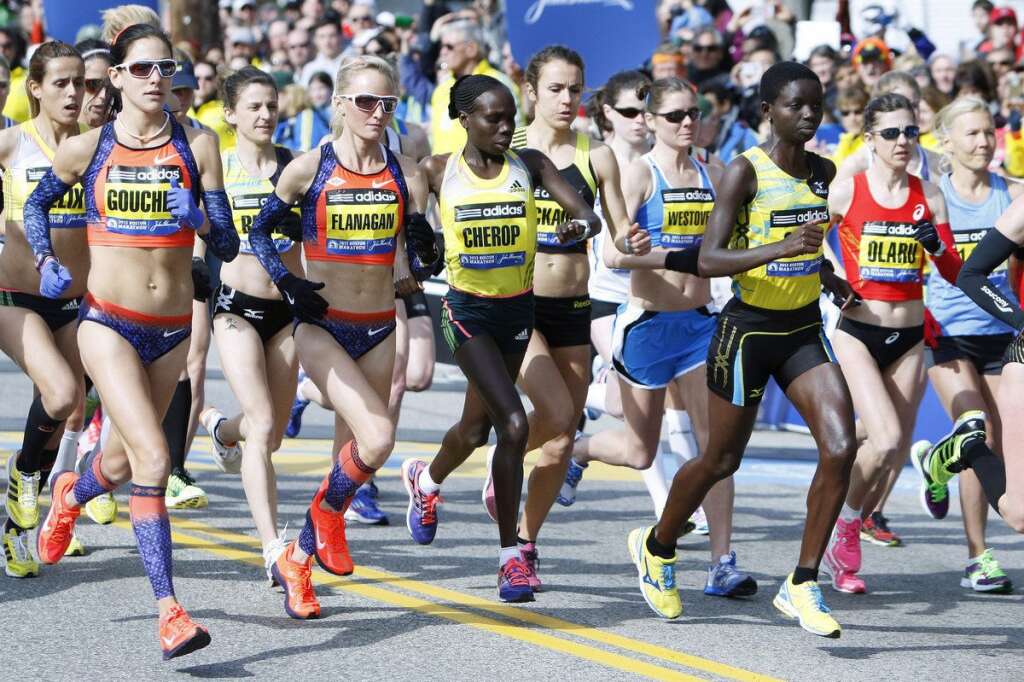 Le départ - Plus de 26.000 personnes participaient à ce marathon, la course la plus ancienne des Etats-Unis.