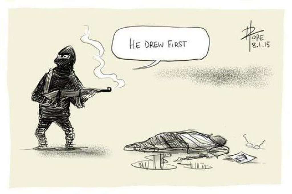 David Pope, caricaturiste australien - "Il a dessiné en premier".