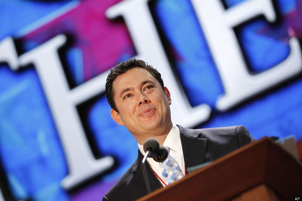 Jason Chaffetz - Rep. Jason Chaffetz, R-Utah, stands on the stage during preparation for the Republican National Convention festivities inside the Tampa Bay Times Forum, Saturday, Aug. 25, 2012, in Tampa, Fla. (AP Photo/J. Scott Applewhite)