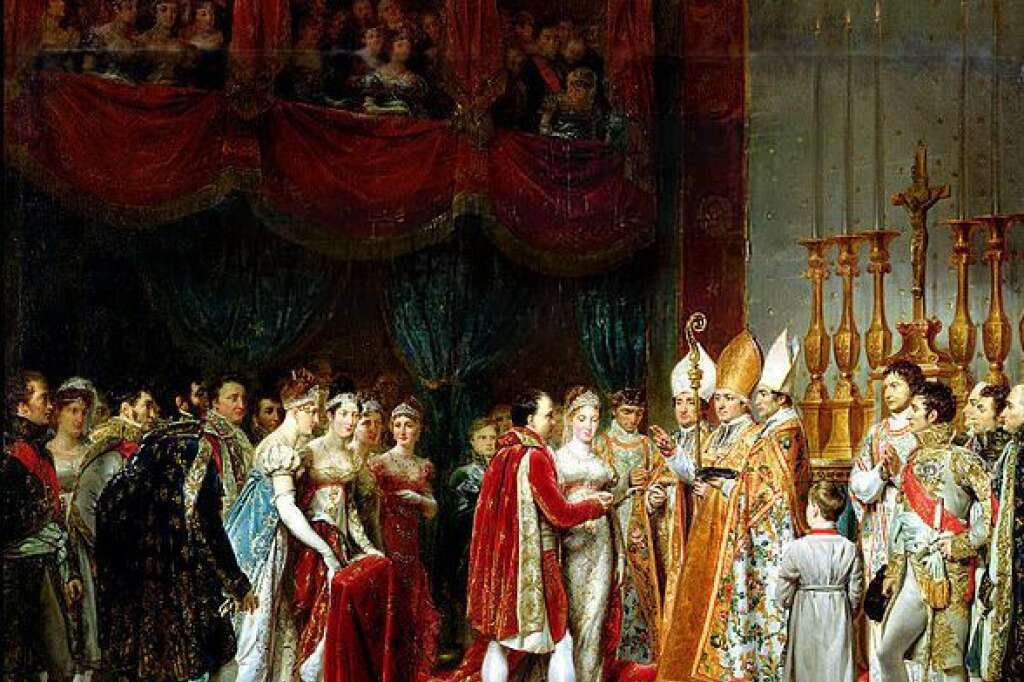 Napoléon et Marie-Louise d'Autriche (1810): le mariage dynastique - Après avoir divorcé de Joséphine de Beauharnais, l'Empereur se cherche un héritier et une alliance avec un grand d'Europe. Ce sera Marie-Louise d'Autriche.