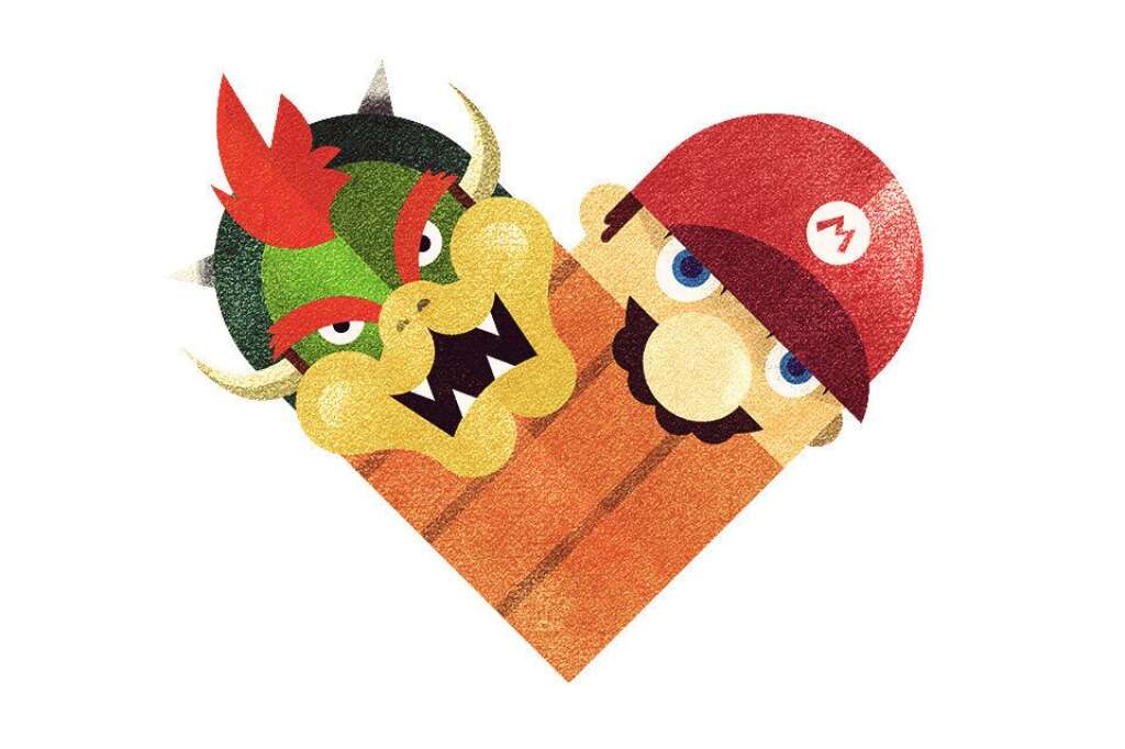 Les grandes rivalités de fiction illustrées - Bowser vs. Mario
