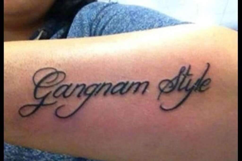 Les tatouages les plus difficiles à porter - Le fan de Gangnam style
