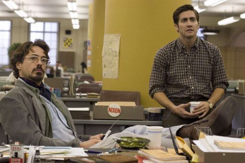 Jake Gyllenhaal et David Fincher - Le jeune acteur américain (à droite) décrivait son expérience sur le tournage de <em>Zodiac</em>: "David Fincher peint avec ses acteurs...mais il est parfois difficile d'être une couleur."