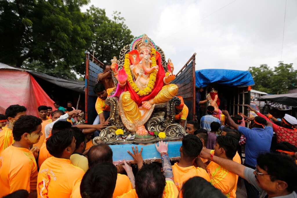- An idol of the Hindu god Ganesh, the deity of prosperity, is loaded onto a supply truck on the first day of the Ganesh Chaturthi festival in Ahmedabad, India, September 5, 2016. 