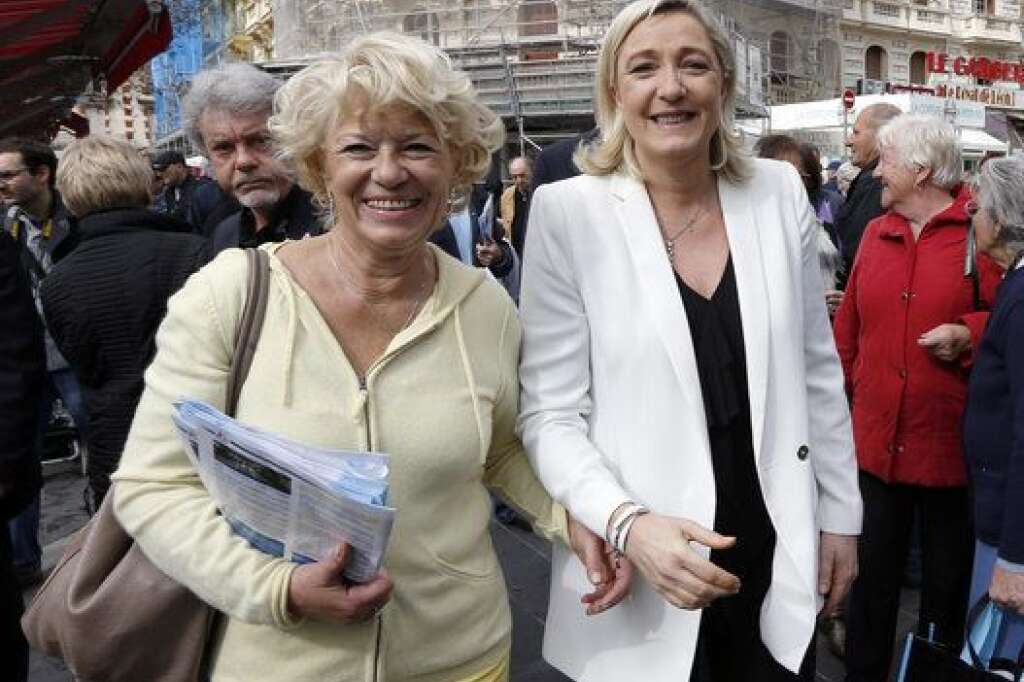 Marie-Christine Arnautu, la marraine - Proche historique de Jean-Marie Le Pen, eurodéputée et conseillère municipale à Nice, vice-présidente du FN en charge des affaires sociales.