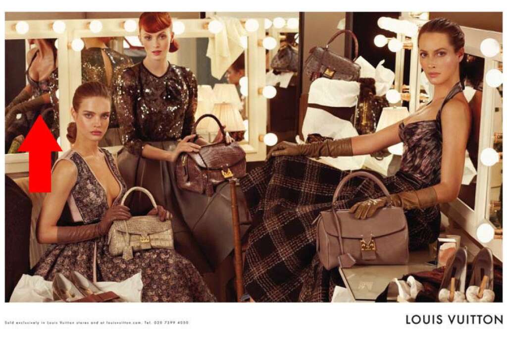 El fallo de espejo de Louis Vuitton - En la campaña de otoño de  2010.