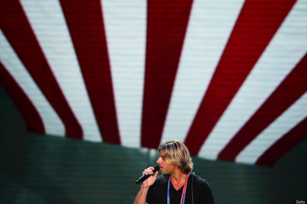 2012 Republican National Convention Delayed By Tropical Storm Isaac - TAMPA, FL - AUGUST 27:  Musician Beau Davidson performs during a sound check during the Republican National Convention at the Tampa Bay Times Forum on August 27, 2012 in Tampa, Florida. The RNC is scheduled to convene today, but will hold its first full session tomorrow after being delayed due to Tropical Storm Isaac.  (Photo by Mark Wilson/Getty Images)