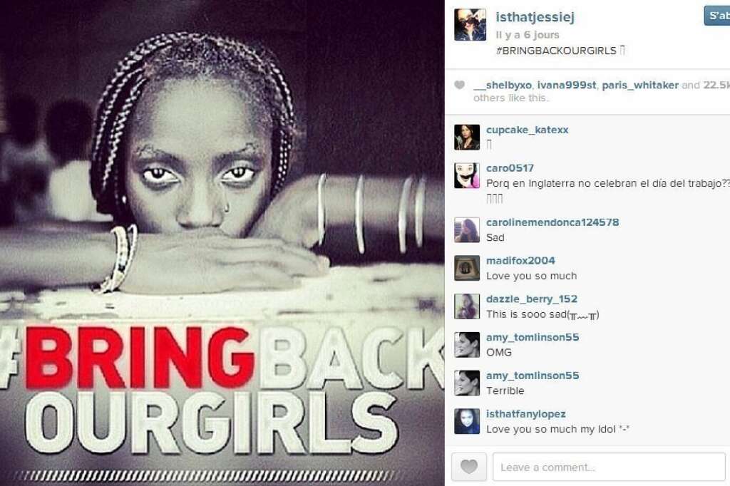 #BringBackOurGirls, quand Internet se mobilise pour les lycéennes nigérianes - La chanteuse Jessie J