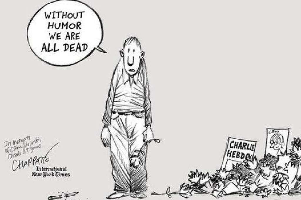 Chappatte dessinateur suisse du International New York Times - "Sans humour on est tous morts".