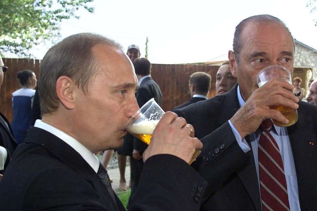 Avec Vladimir Poutine en 2001 -