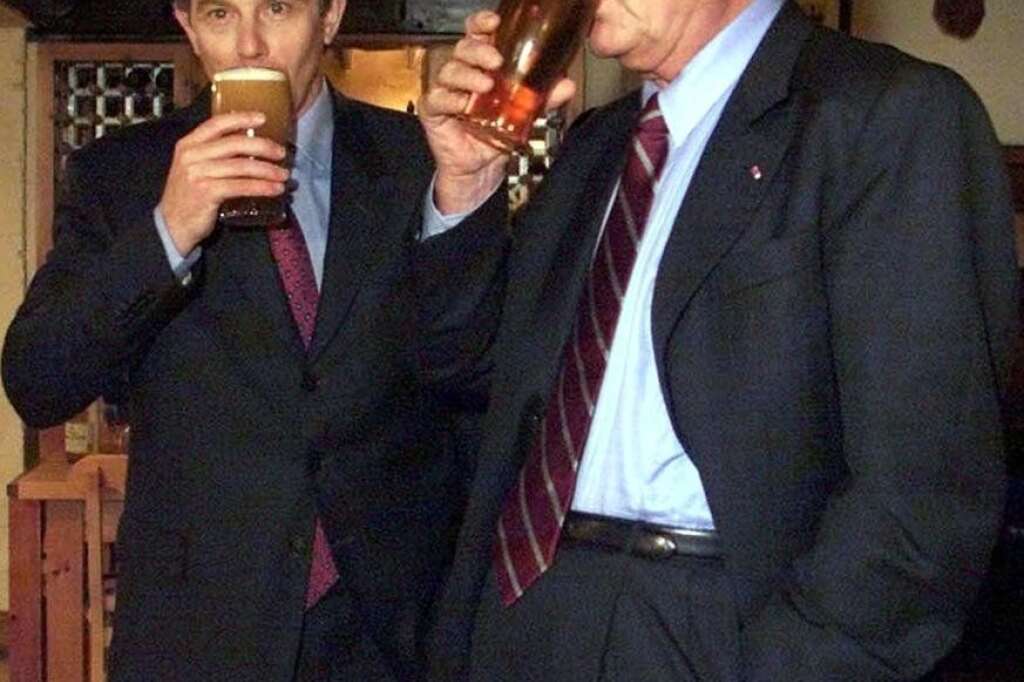 Avec Tony Blair en 2000 -