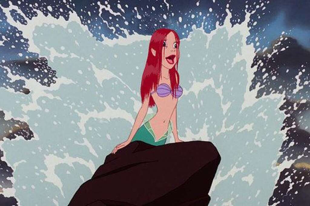 Ariel a les cheveux trempés -