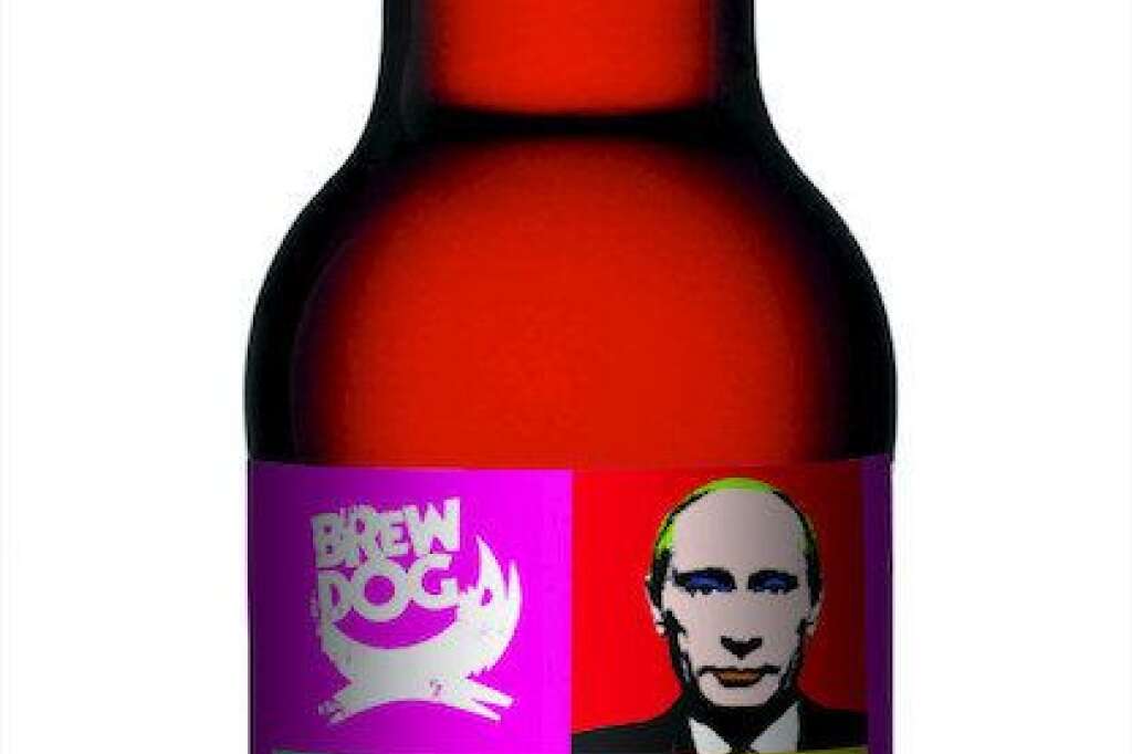 La bière BrewDog - C'est la première bière engagée. Une marque écossaise a sorti<a href="http://www.huffingtonpost.co.uk/2014/02/04/beer-hello-my-name-is-vladimir-mocks-russian-president-winter-games-notforgays_n_4722065.html?utm_hp_ref=uk" target="_blank"> une cuvée anti-Poutine</a>. <a href="https://twitter.com/brewdog/status/430737190256005120" target="_blank">Un colis spécial</a> a d'ailleurs été envoyé au Kremlin...