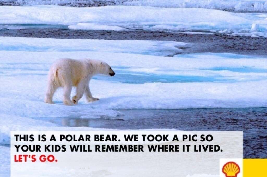 "Ceci est un ours polaire. On a pris une photo pour que tes enfants se rappellent où ils vivaient." - via arcticready.com/ soumis par Anonymous