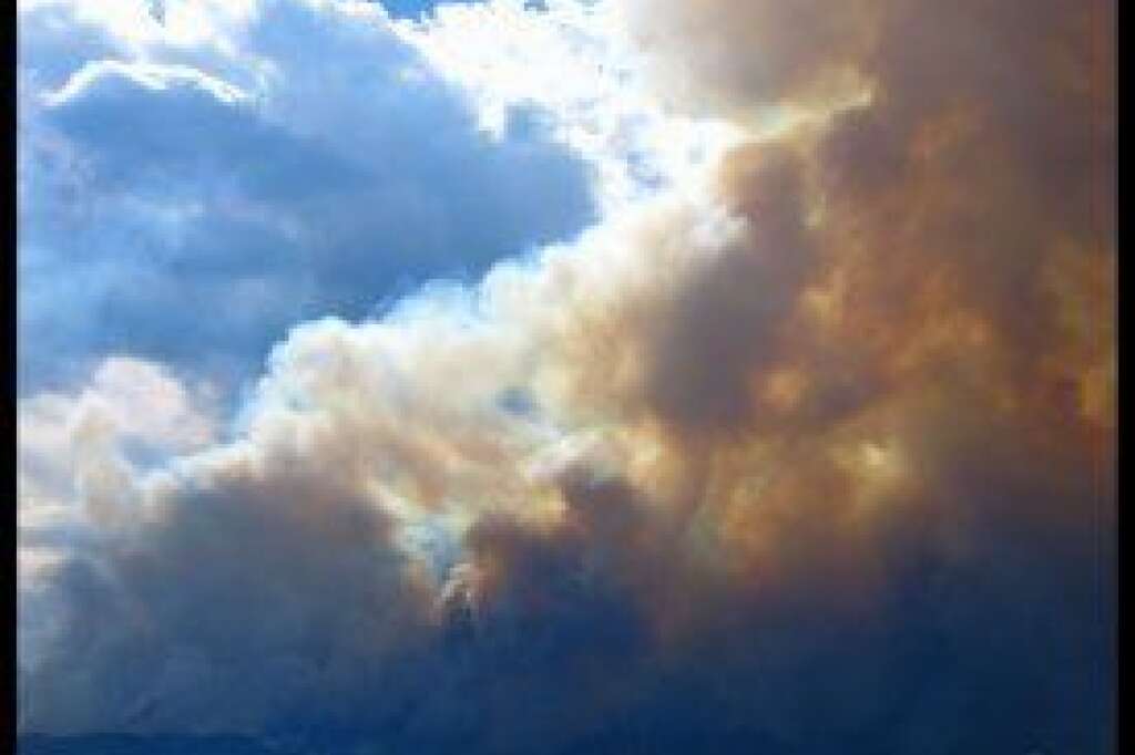 Smoke into clouds - The Waldo Fire in Colorado Springs has caused an amazing amount of smoke.