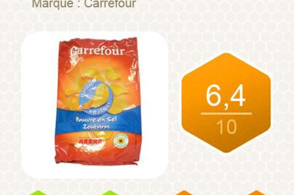 Chips Carrefour, nature et pauvres en sel -