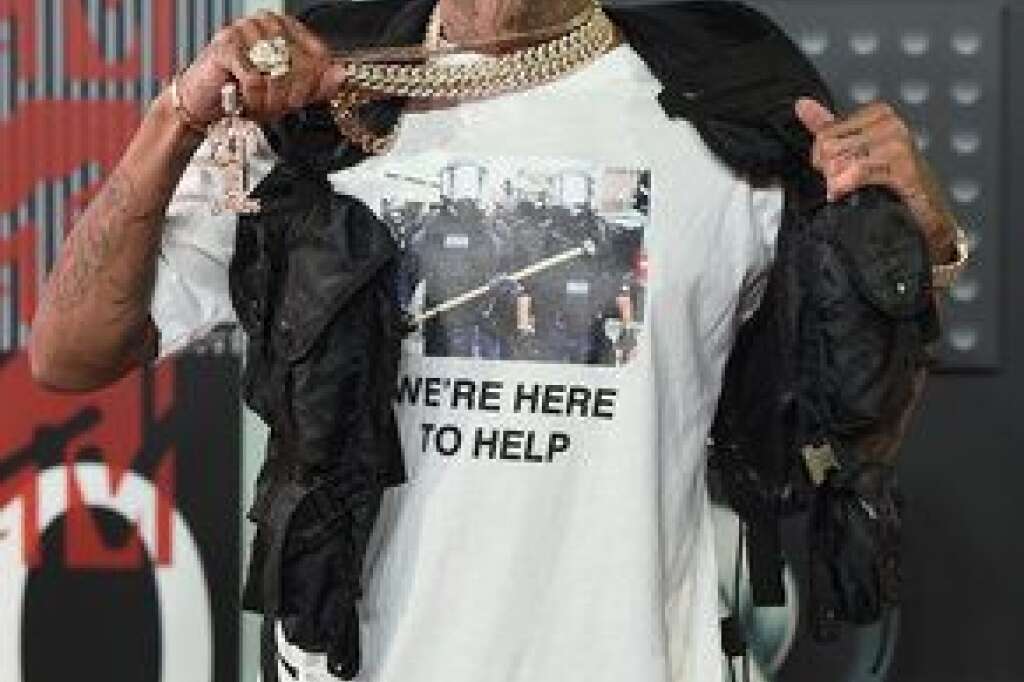 Tyga - Le rappeur Tyga arrive sur le tapis rouge des MTV Video Music Awards à Los Angeles
