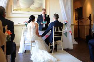 You can always take a seat for all or part of the ceremony if you think it will help you feel more relaxed.