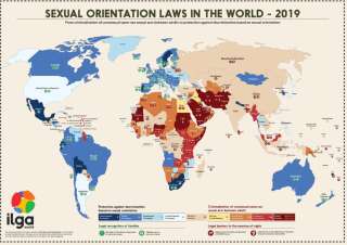 Les lois dans le monde, par rapport aux orientations sexuelles.