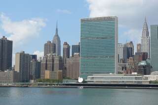 Le siège des Nations unies à New York (au premier plan sur la droite).