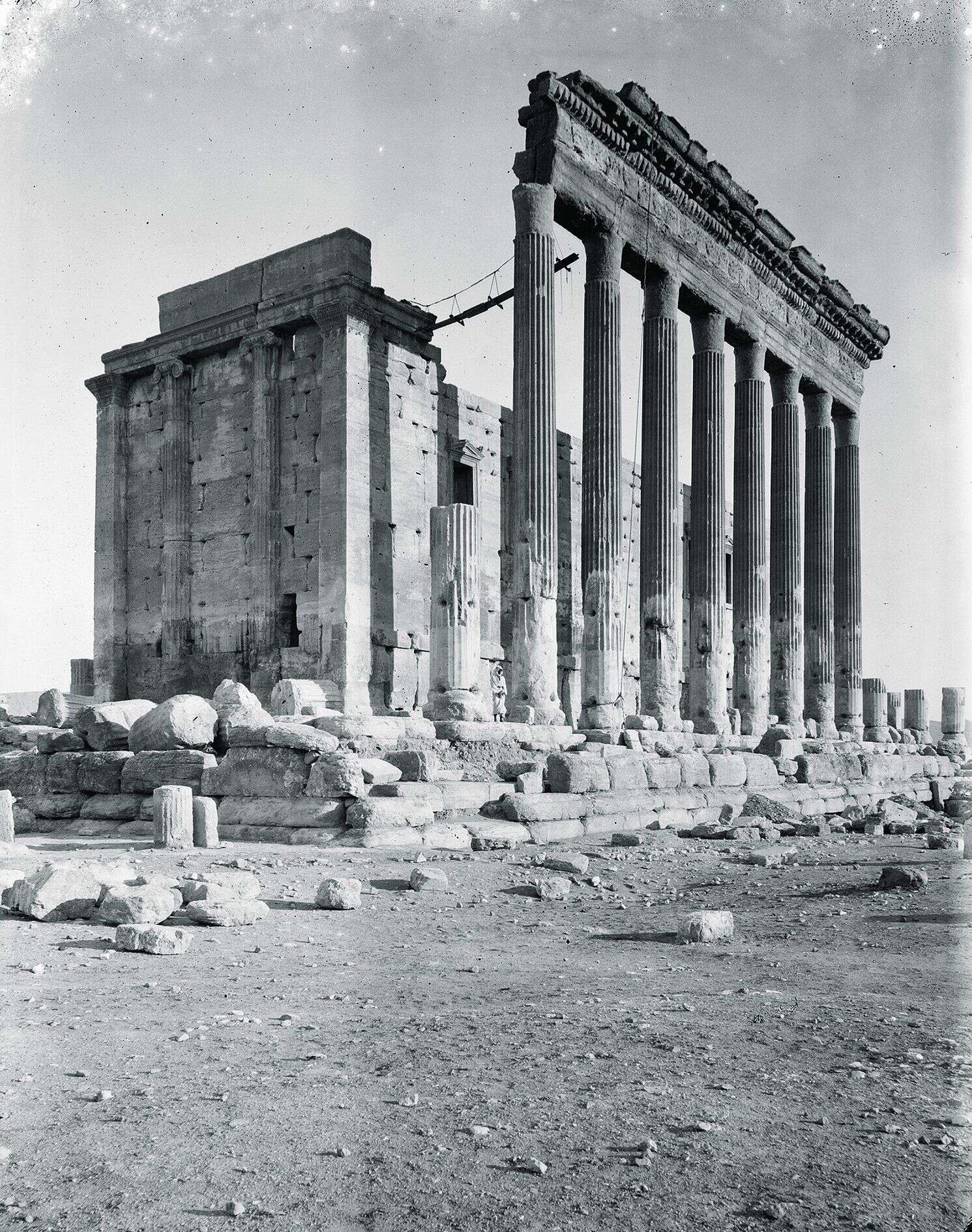 Le temple de Bêl à Palmyre en 1929. Crédit : Library of Congress / American Colony (Jerusalem)