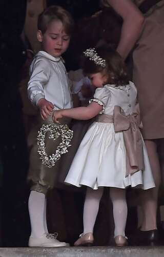 Le prince George et la princesse Charlotte au mariage de Pippa Middleton, le 20 mai.