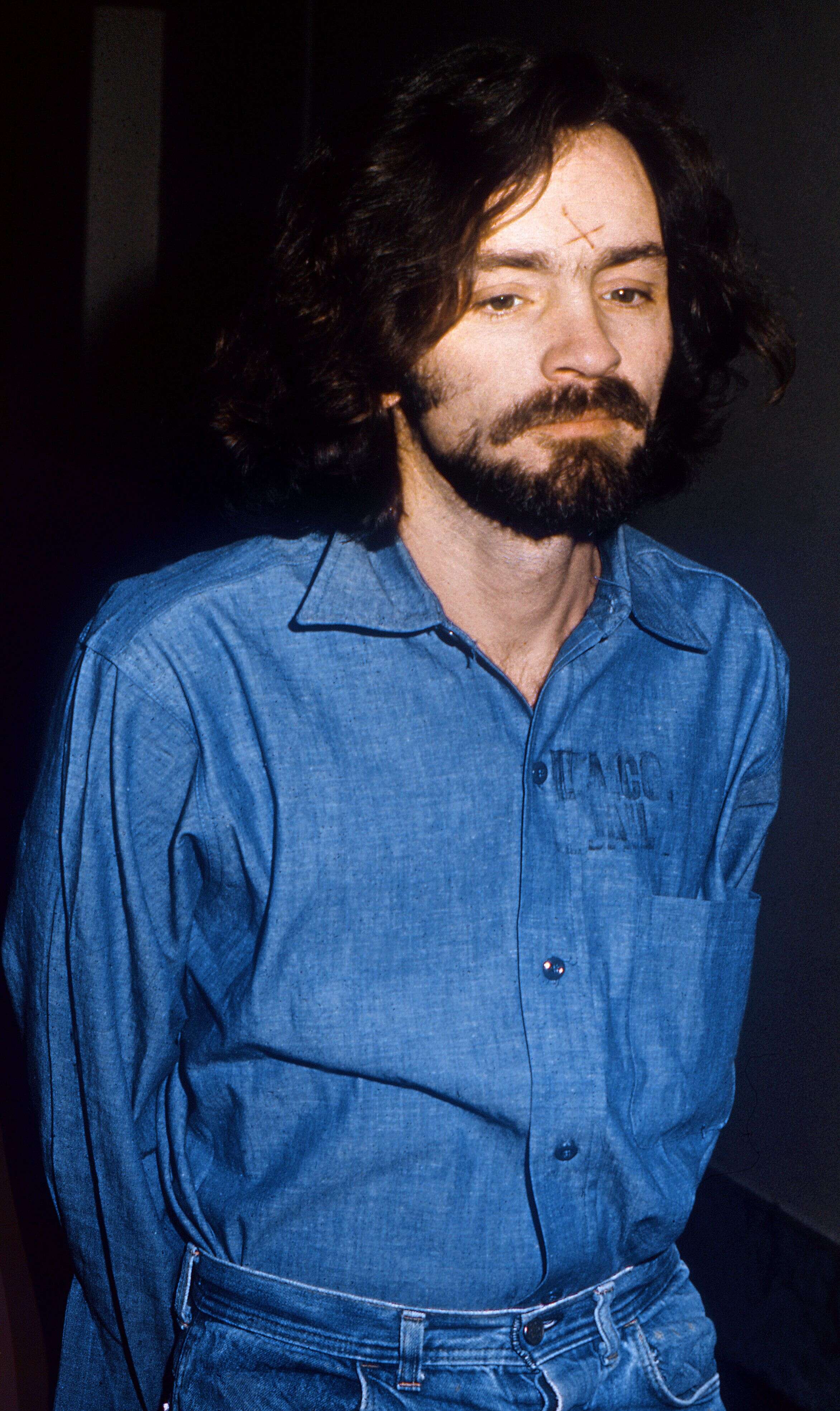 Charles Manson durant son procès à Los Angeles le 14 août 1970.