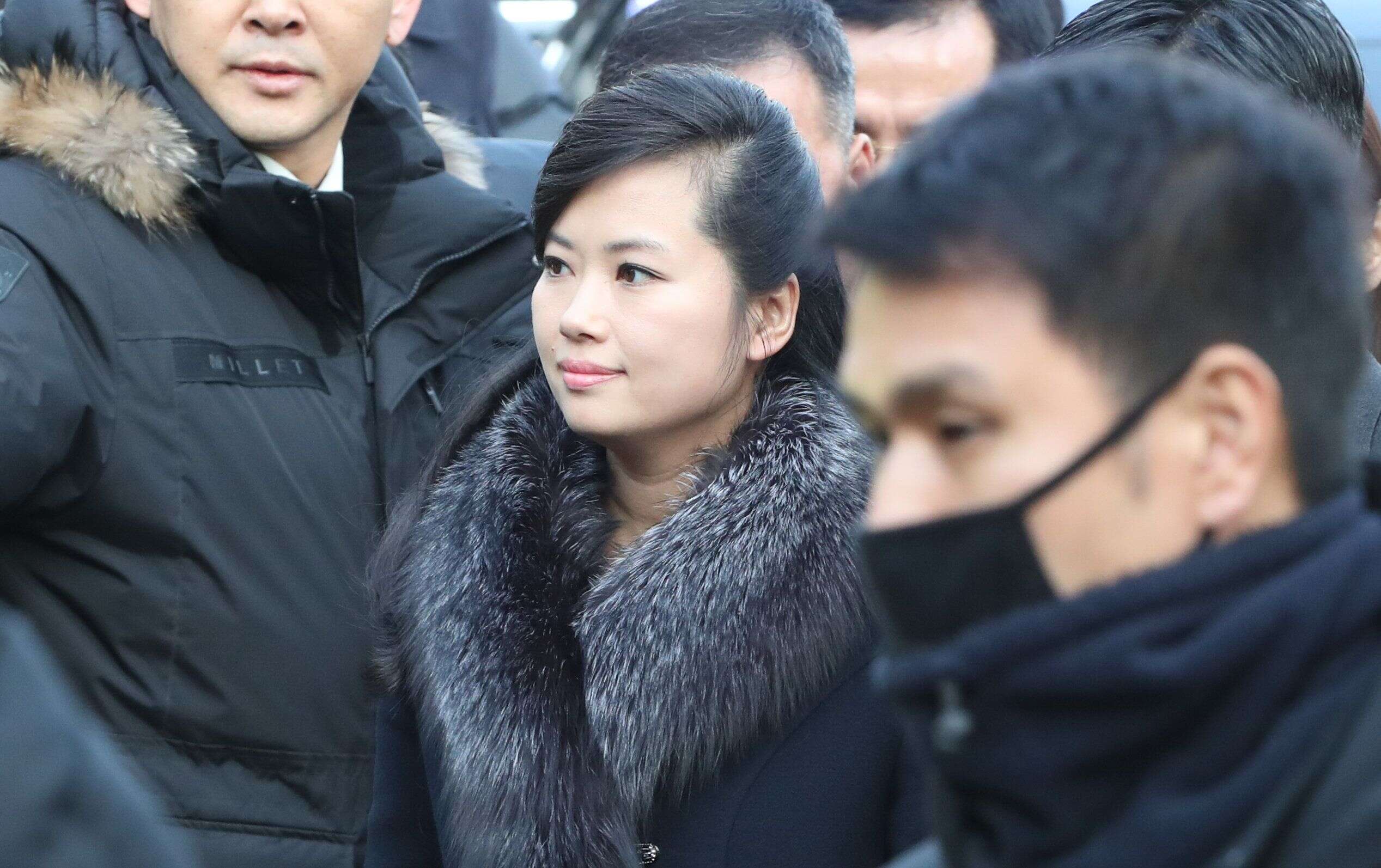 Hyon Song-Wol, leader du groupe nord-coréen Moranbong, arrive à Séoul le 21 janvier.