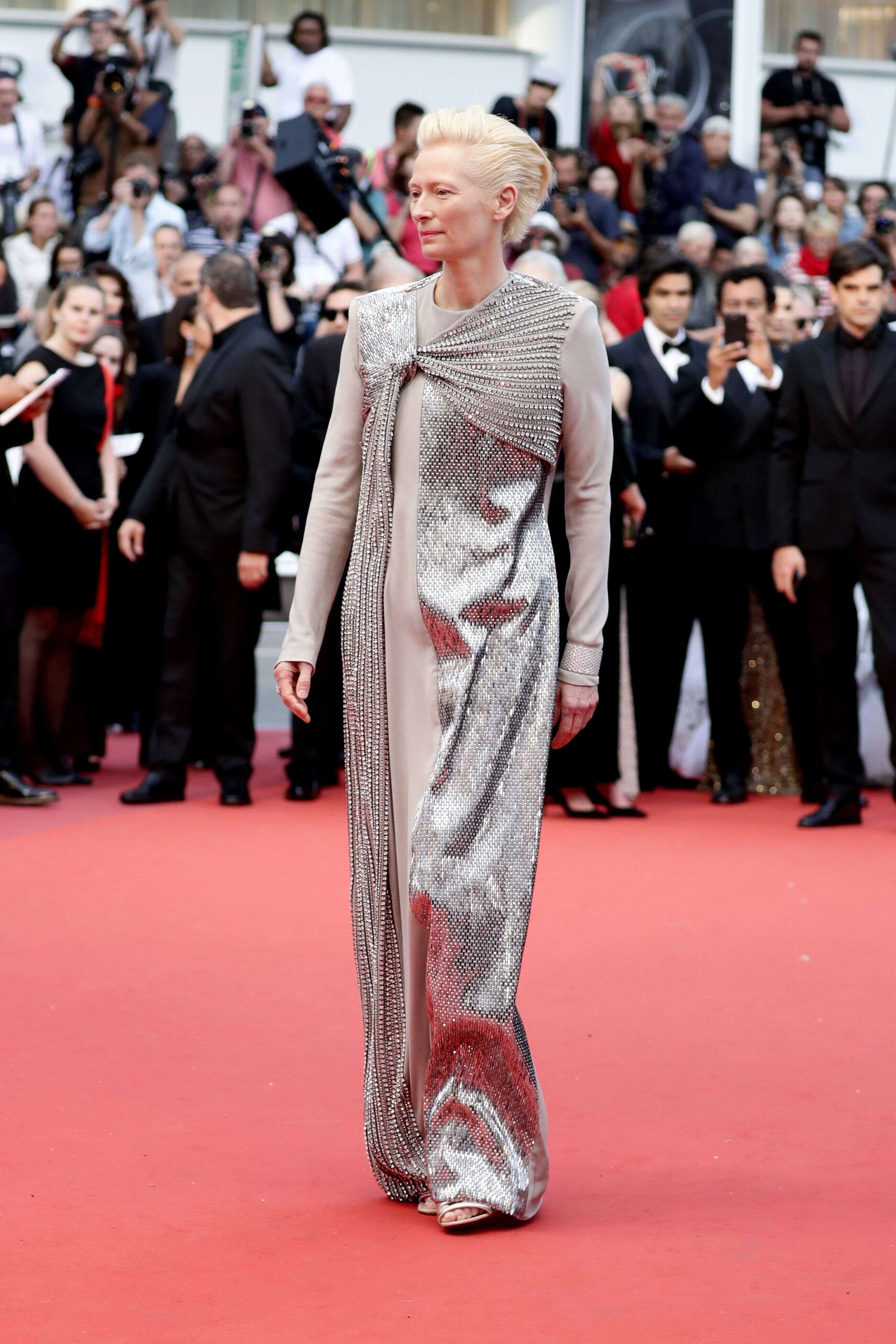 CANNES, FRANCE - MAY 14: Tilda Swintonattends the opening ceremony and screening of 