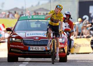 Le maillot jaune Jonas Vingegaard a assommé le Tour une seconde fois ce jeudi 21 juillet en haut du col de Hautacam.