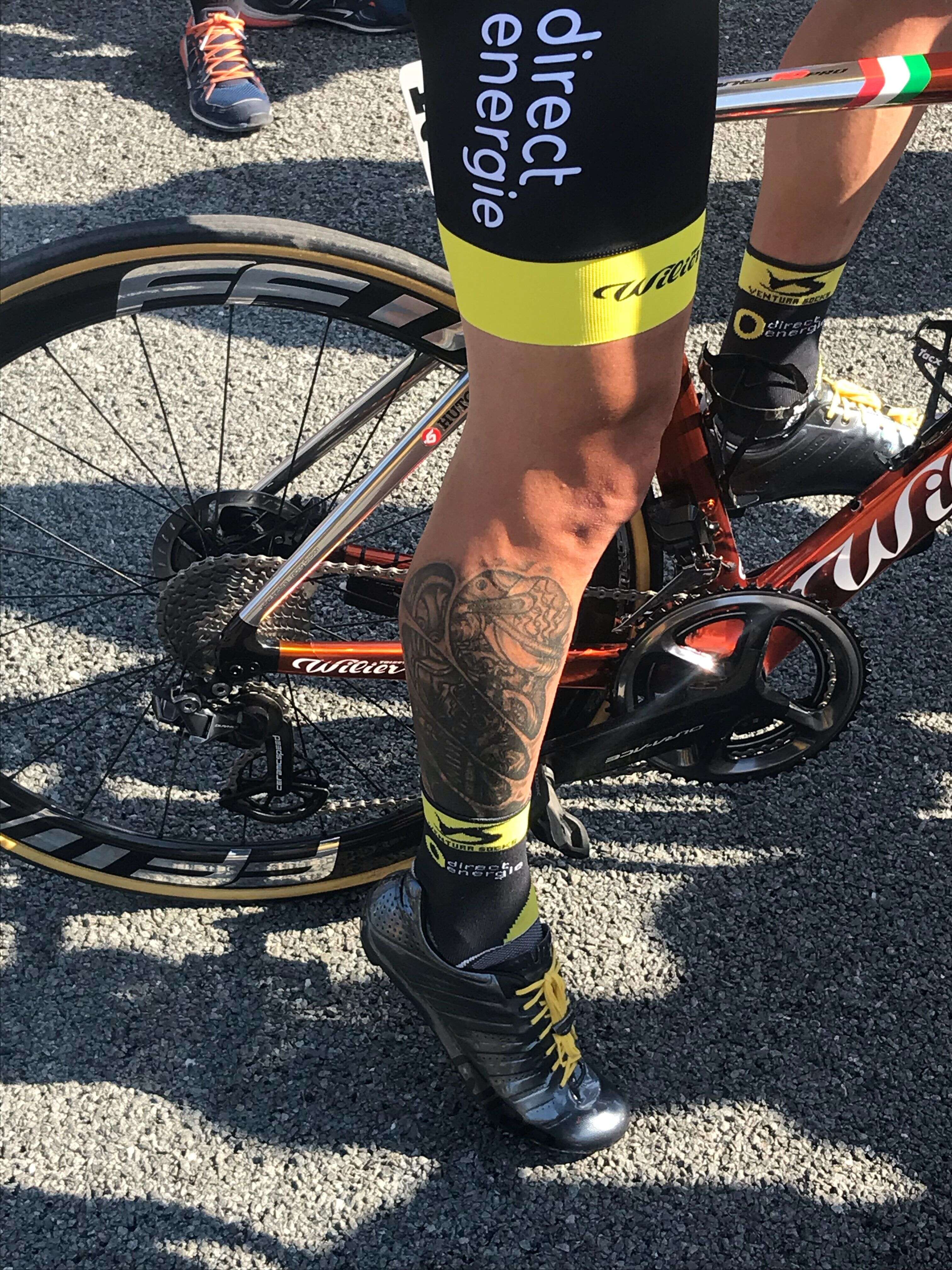 Le vélo de Sylvain Chavanel pour son dernier Tour est équipé de freins à disques.