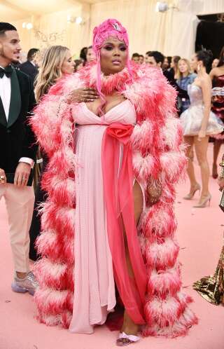 NEW YORK, NEW YORK - MAY 06: Lizzo attends The 2019 Met Gala Celebrating Camp: Notes on Fashion at Metropolitan Museum of Art on May 06, 2019 in New York City. (Photo by Theo Wargo/WireImage)