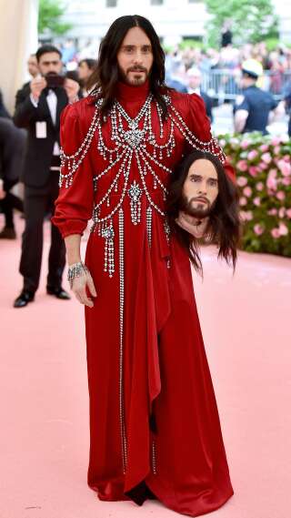 NEW YORK, NEW YORK - MAY 06: Jared Leto attends The 2019 Met Gala Celebrating Camp: Notes on Fashion at Metropolitan Museum of Art on May 06, 2019 in New York City. (Photo by Theo Wargo/WireImage)