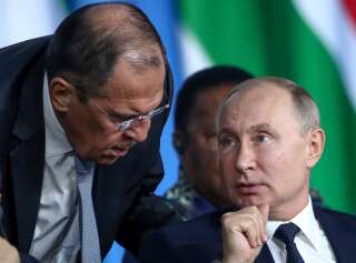 Le ministre des Affaires étrangères russe Sergueï Lavrov et Vladimir Poutine, ici en 2019.