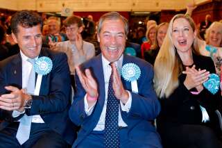 Nigel Farage réagit à l'annonce des résultats des européennes ce 26 mai.