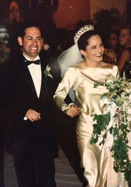 Elena Salinas and Ric Salinas on their wedding day in 1997.
