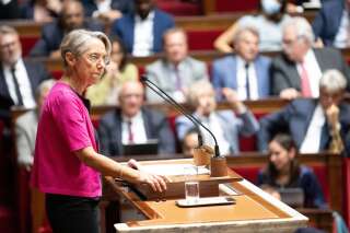 Élisabeth Borne, ici prononçant son discours de politique générale à l'Assemblée nationale à Paris, le 6 juillet 2022.