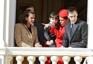 Stéphanie de Monaco, Charlotte Casiraghi, son fils Raphaël et Louis Ducruet, le 19 novembre 2016.