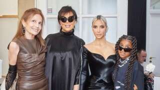North West, Kim Kardashian, Kris Jenner et Cici Bussey au déilé Balenciaga, le mercredi 6 juillet.