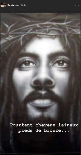 Damso partage une photo de Jésus, qui ressemble plus a Bob Marley qu'à la représentation que l'on peut voir dans les églises...