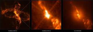 R Aquarii vu par le VLT et Hubble