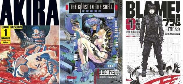 Couvertures des nouvelles éditions de mangas SF cultes chez Glénat.
