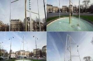 Six fontaines ont été installées sur le rond-point des Champs-Elysées.