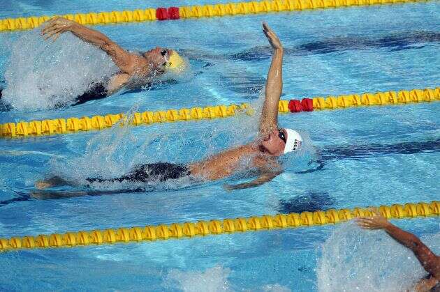 L'américain Ryan Lochte lors des championnats du monde de natation à Rome, en 2009.