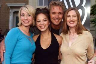 Quatre des principaux acteurs de la série Smallville.