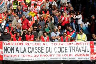 Le cortège de manifestants à Marseille