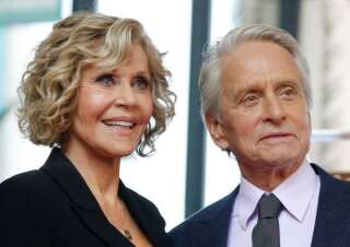 Michael Douglas en compagnie de Jane Fonda.